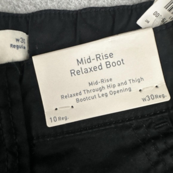 Hollister Pants Womens 10 Black Mid Rise Relaxed Boot Cargo Stretch Casual NWT - Picture 5 of 9